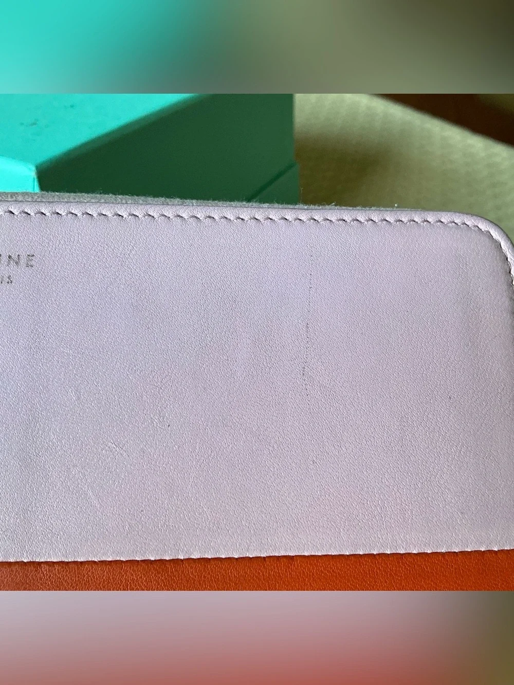Celine 2013 Pink and Orange Continental Wallet W/COA